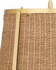 Deauville Large Pendant in Natural / Polished Brass