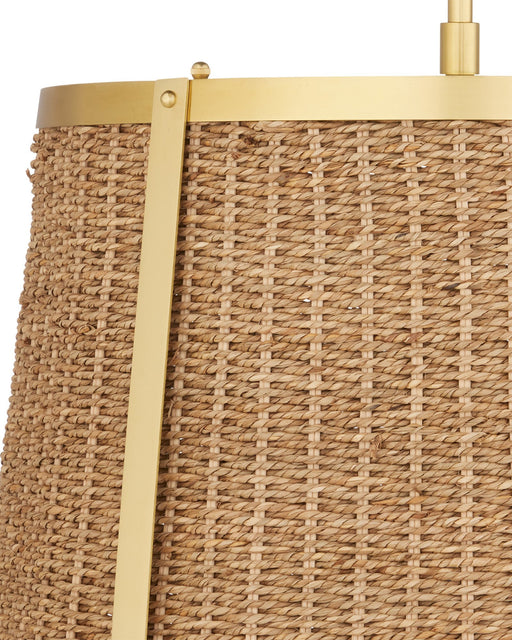 Deauville Large Pendant in Natural / Polished Brass