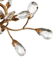 Crystal Bud 5-Light Semi-Flush Mount in Brass / Clear