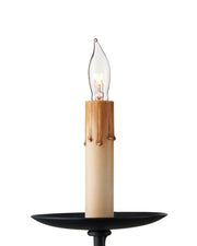 Saxon 2-Light Linear Chandelier in Zanzibar Black