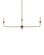 Nottaway 2-Light Linear Chandelier in Pyrite Bronze