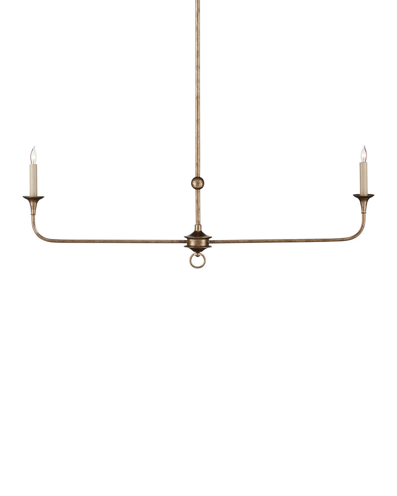 Nottaway 2-Light Linear Chandelier in Pyrite Bronze