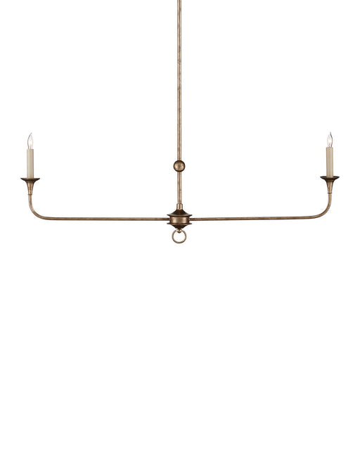 Nottaway 2-Light Linear Chandelier in Pyrite Bronze