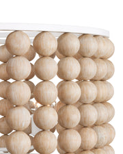 Holcroft 6-Light Beaded Drum Pendant in Sandstone / Sugar White