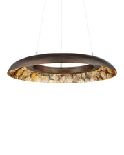 Tairagai LED Ring Pendant in Natural / Bronze Gold