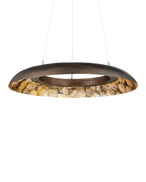 Tairagai LED Ring Pendant in Natural / Bronze Gold