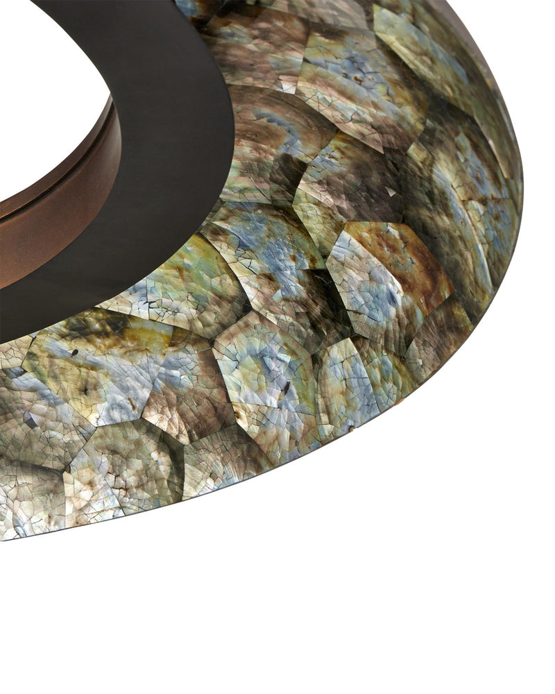 Tairagai LED Ring Pendant in Natural / Bronze Gold