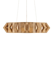 Plunge Large Round Pendant in Toffee / Brass / White