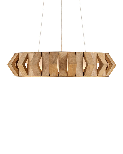 Plunge Large Round Pendant in Toffee / Brass / White