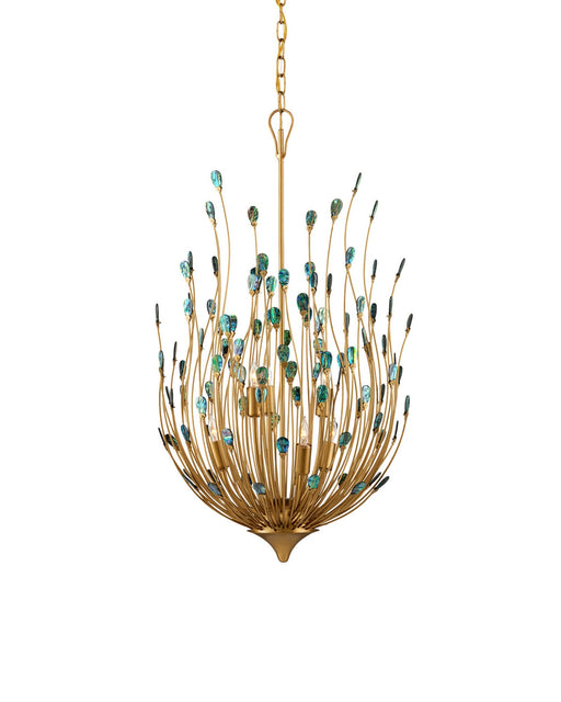 Delphos 6-Light Chandelier in Contemporary Gold / Natural