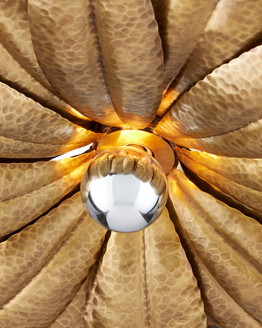 Alithea 5-Light Medium Semi-Flush Mount in Antique Brass