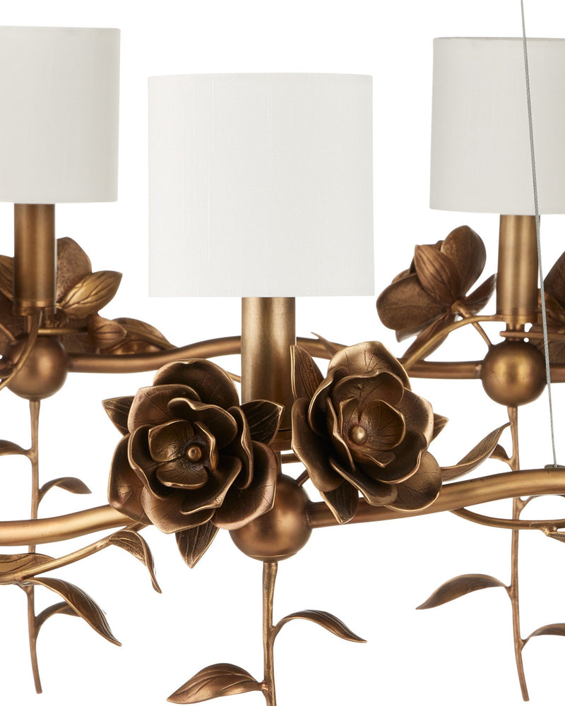 Rosabel 8-Light Chandelier in Antique Brass
