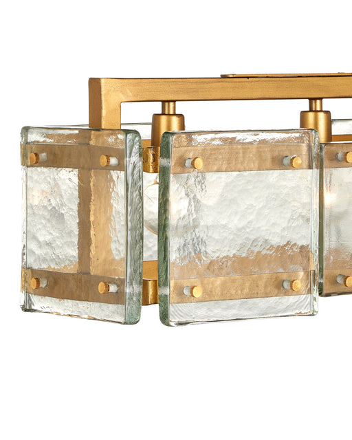Countervail 6-Light Linear Pendant in Clear / Antique Brass