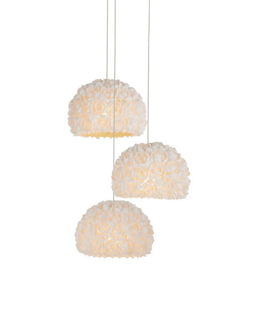Virtu 3-Light Round Multi-Drop Pendant in Natural / Silver