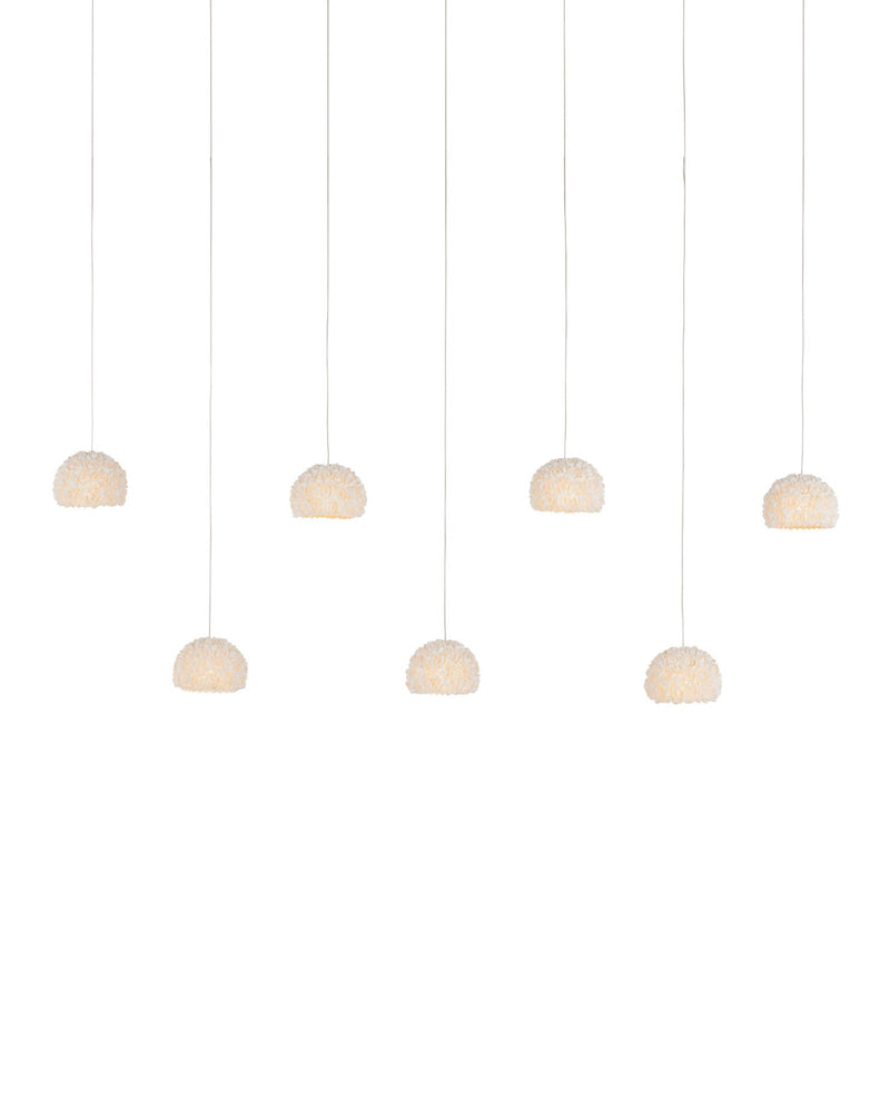 Virtu 7-Light Linear Multi-Drop Pendant in Natural / Silver