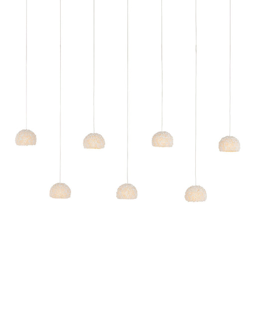 Virtu 7-Light Linear Multi-Drop Pendant in Natural / Silver