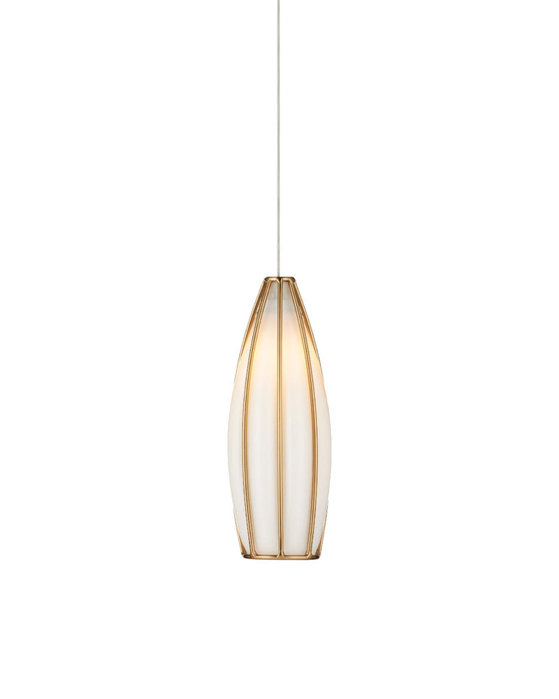 Parish 1-Light Round Multi-Drop Pendant in White / Antique Brass / Silver