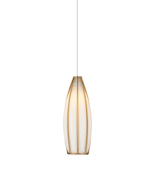 Parish 1-Light Round Multi-Drop Pendant in White / Antique Brass / Silver