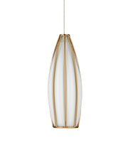 Parish 1-Light Round Multi-Drop Pendant in White / Antique Brass / Silver