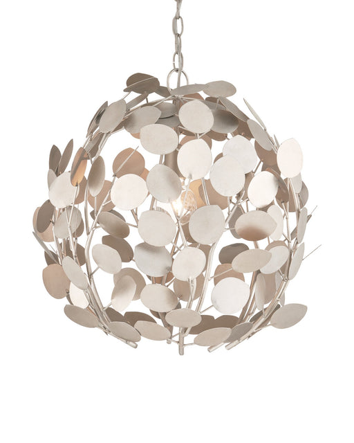 Lunaria Orb Pendant in Contemporary Silver Leaf