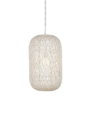 Cocoon Medium Pendant in Cream / Vanilla / White