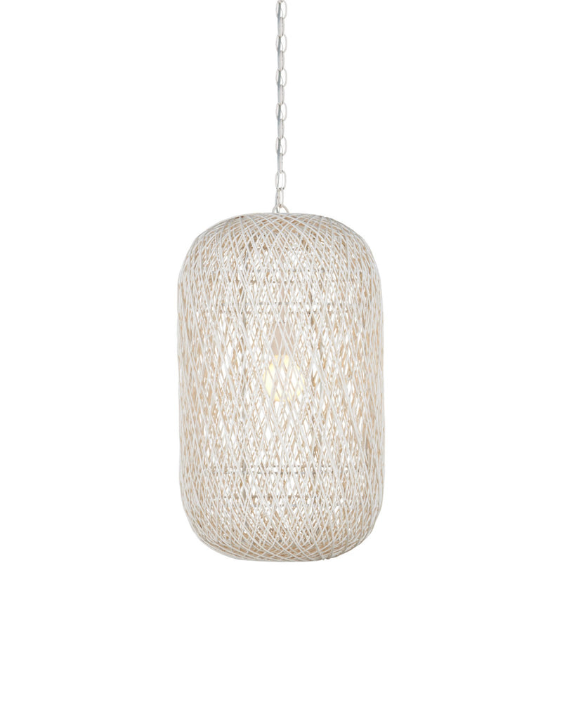 Cocoon Medium Pendant in Cream / Vanilla / White