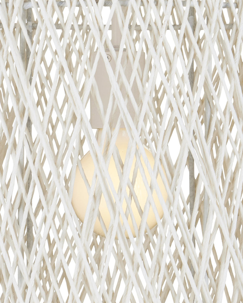 Cocoon Medium Pendant in Cream / Vanilla / White