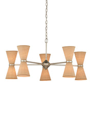 Pennyworth 10-Light Chandelier in Contemporary Silver Leaf / Contemporary Silver / Natural