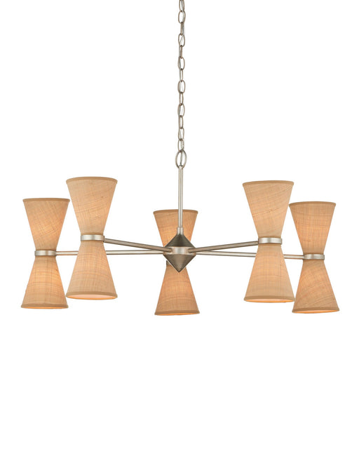 Pennyworth 10-Light Chandelier in Contemporary Silver Leaf / Contemporary Silver / Natural