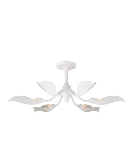 Snowflower Semi-Flush Mount in Gesso White