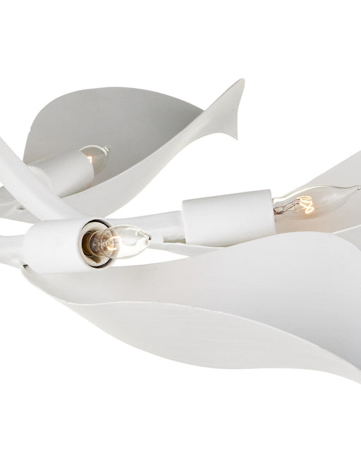 Snowflower Semi-Flush Mount in Gesso White