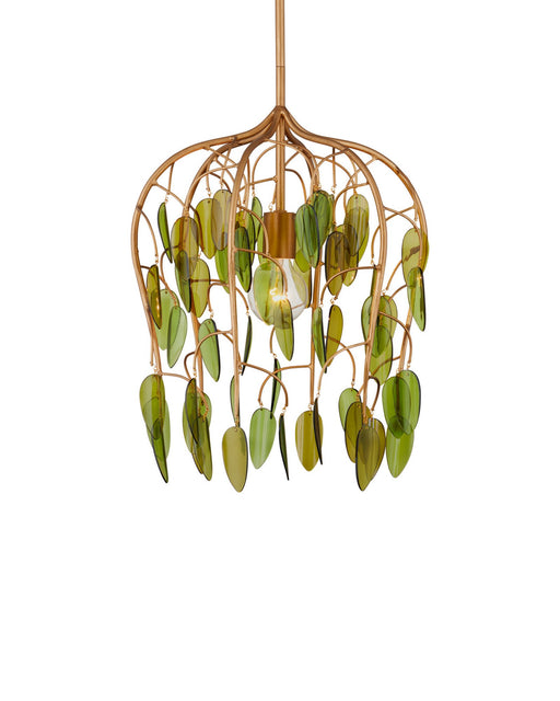 Midsummer Pendant in Brass / Green