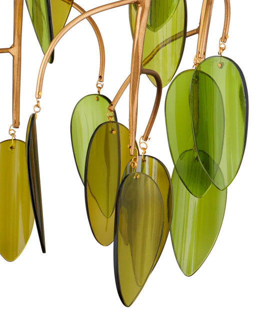 Midsummer Pendant in Brass / Green