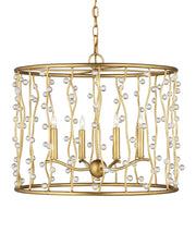 Adagio 4-Light Pendant in Contemporary Gold Leaf / Contemporary Gold / Clear