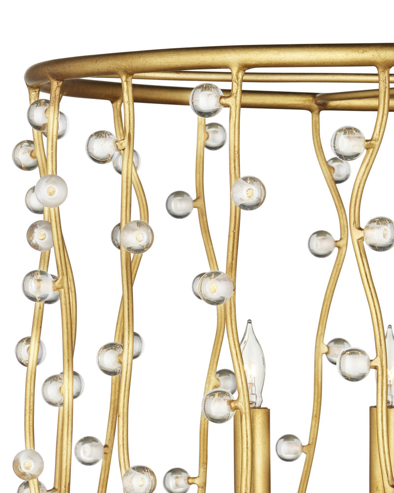 Adagio 4-Light Pendant in Contemporary Gold Leaf / Contemporary Gold / Clear