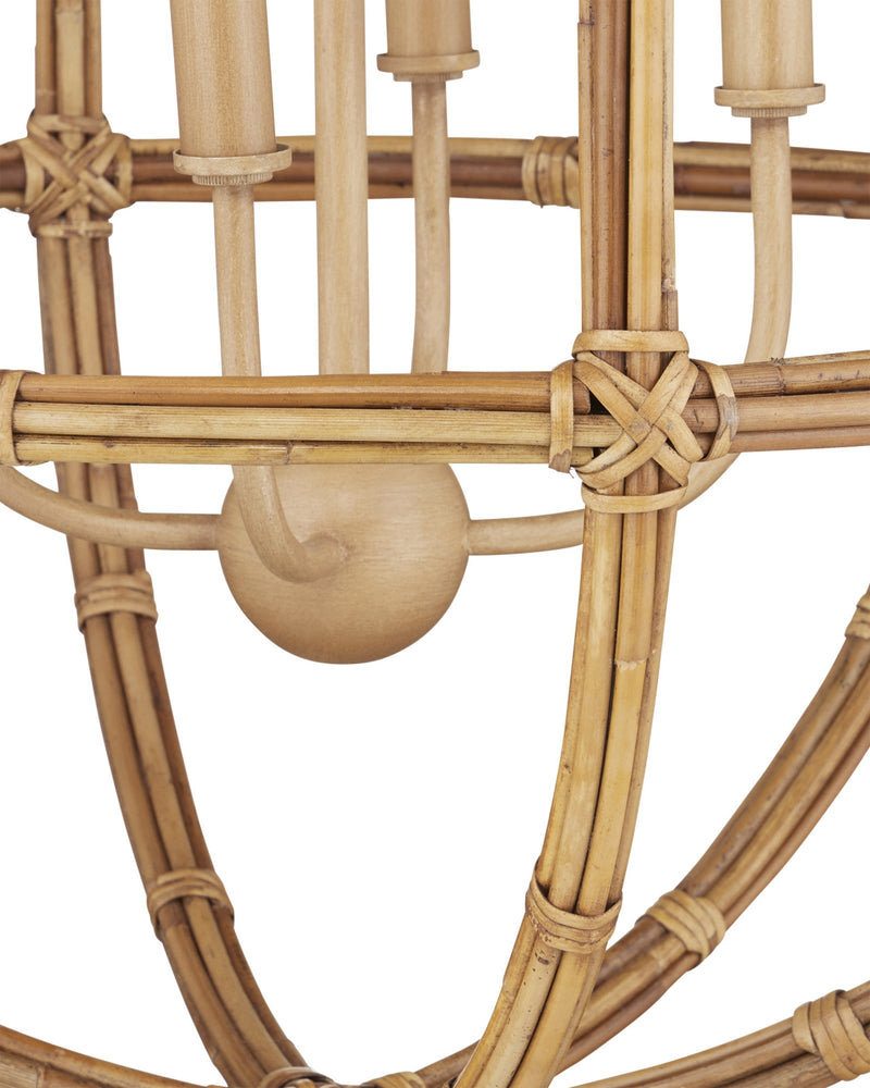 Charrette 4-Light Lantern in Natural / Saddle Tan