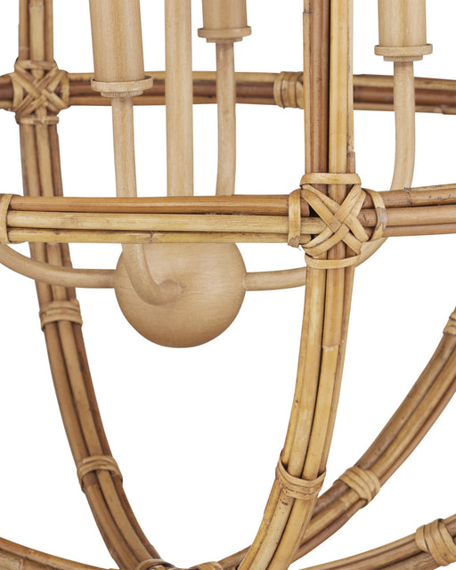 Charrette 4-Light Lantern in Natural / Saddle Tan