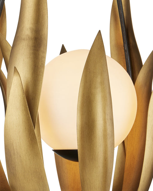 Endymion Cage Pendant in Aged Steel / Brass / White