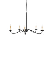 Saxon 5-Light Small Chandelier in Zanzibar Black