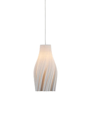 Posh 1-Light Round Multi-Drop Pendant in White / Silver