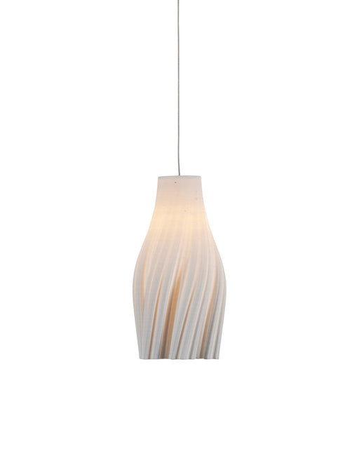 Posh 1-Light Round Multi-Drop Pendant in White / Silver