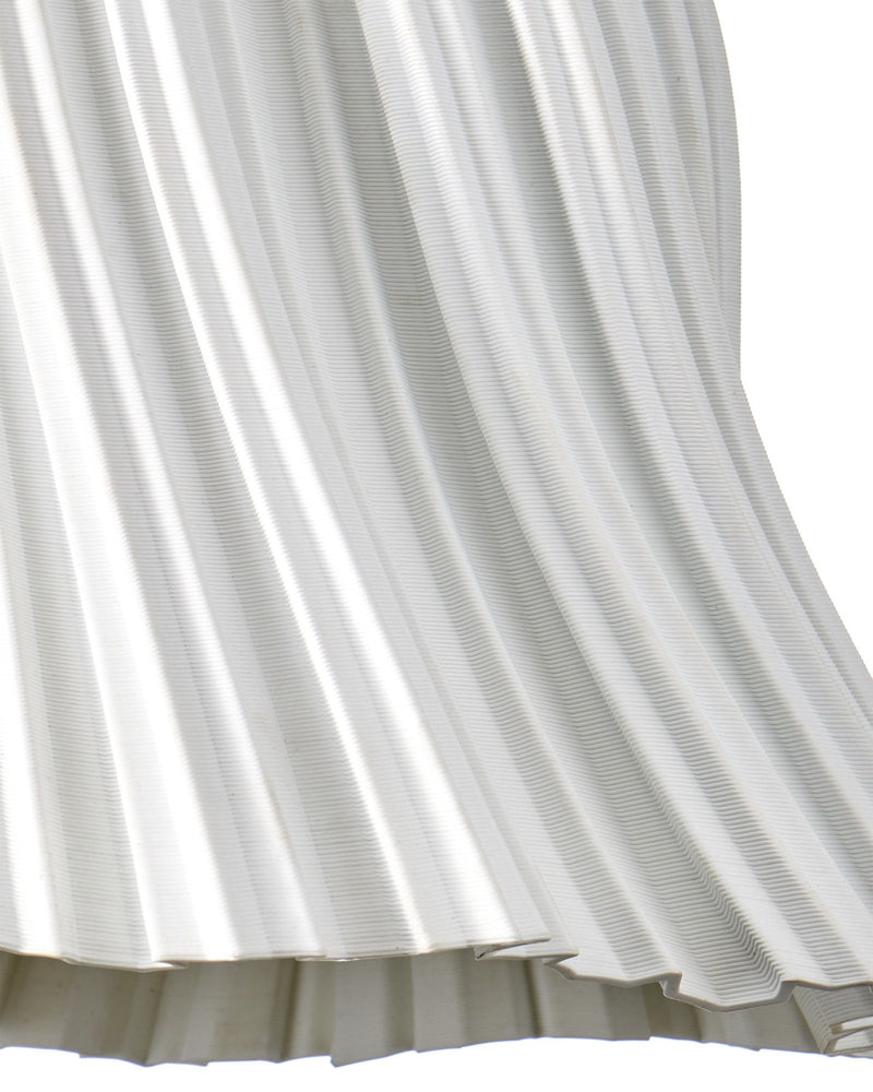 Twirl Pendant in White / Antique Brushed Nickel
