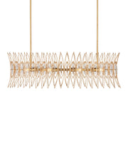 Marquise 8-Light Oval Pendant in Luxor Gold / Clear
