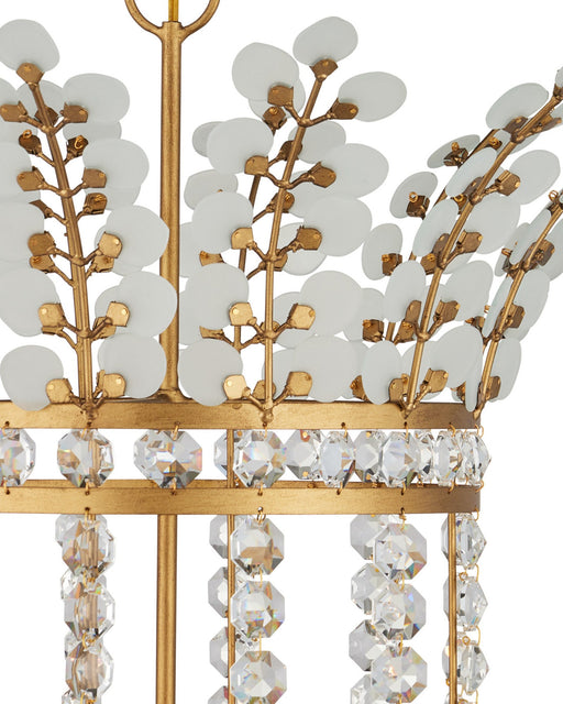 Bradshaw 4-Light Lantern in Frosted / Clear / Brass