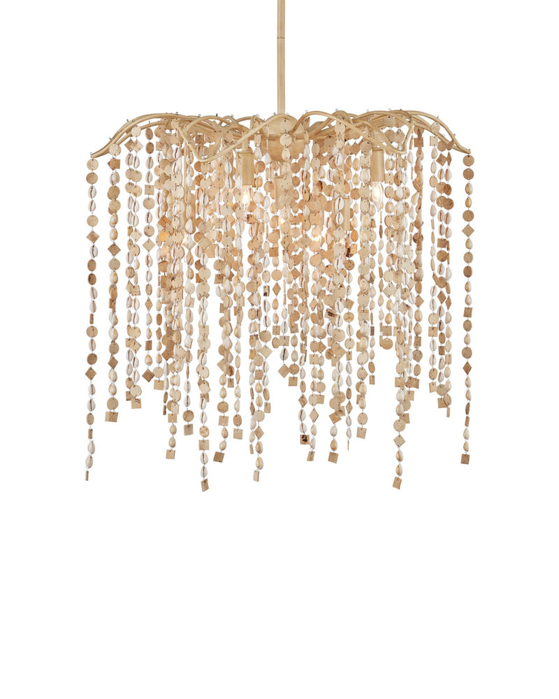 Kealia 7-Light Medium Pendant in Natural / Coco Cream