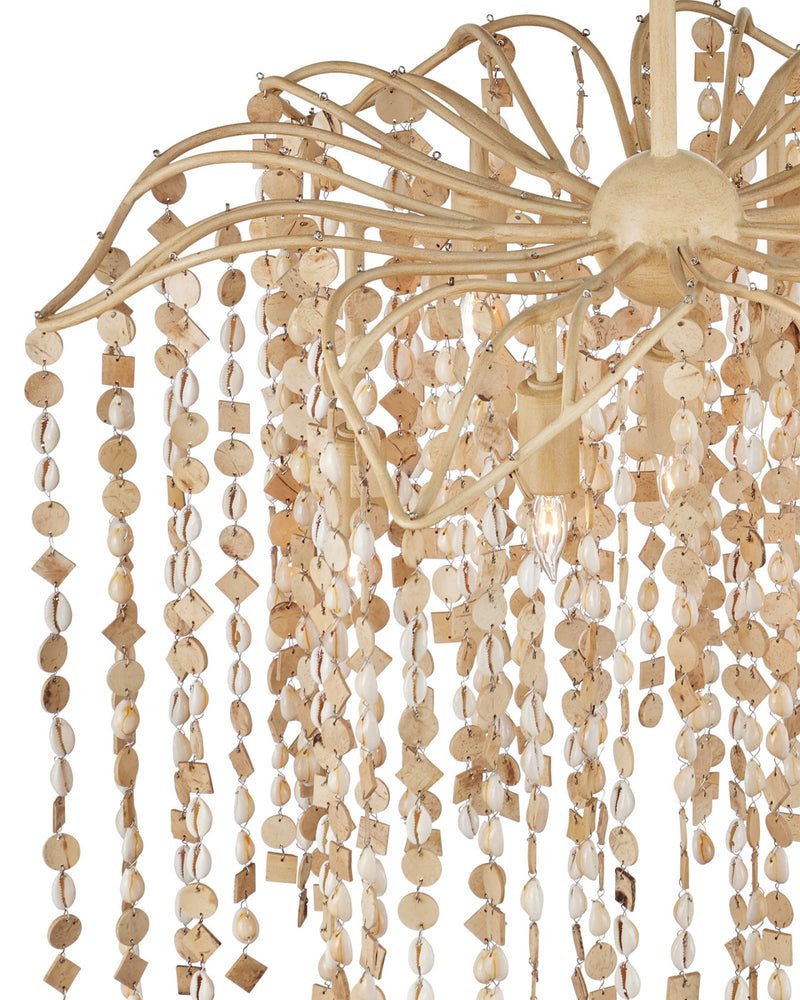 Kealia 7-Light Medium Pendant in Natural / Coco Cream