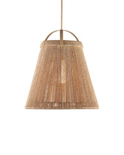 Parnell Medium Pendant in Natural / Frosted White / Beige