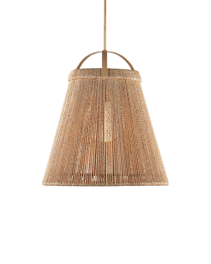 Parnell Medium Pendant in Natural / Frosted White / Beige