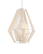 Fraxel Pendant in White / Frosted White / Vanilla