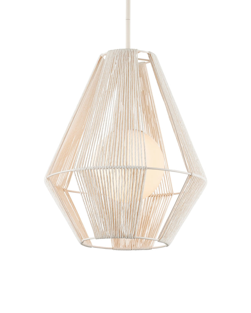 Fraxel Pendant in White / Frosted White / Vanilla